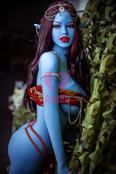 AIBEI New Christmas First Love 158cm Real Doll C Cup Jelly Breasts Lifelike Blue Fantasy Adult Elf Sex Dolls invented by AUTOMATIC WOMAN